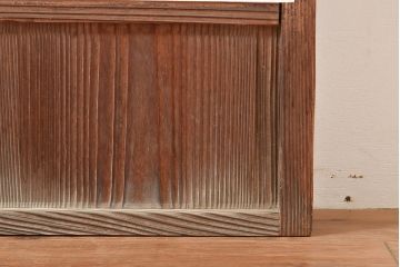 アンティーク建具　落ち着きのある和空間を演出してくれる升格子障子戸4枚セット(引き戸、建具)(R-048556)