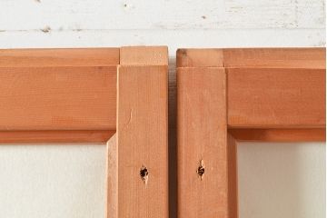 アンティーク建具　情緒溢れる和の雰囲気漂う雪見障子戸4枚セット(摺り上げ障子戸、引き戸、擦り上げ障子戸、擦上障子戸、建具)(R-048557)