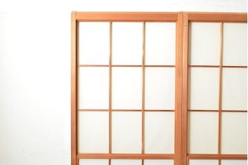 アンティーク建具　情緒溢れる和の雰囲気漂う雪見障子戸4枚セット(摺り上げ障子戸、引き戸、擦り上げ障子戸、擦上障子戸、建具)(R-048557)