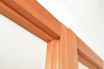 アンティーク建具　情緒溢れる和の雰囲気漂う雪見障子戸4枚セット(摺り上げ障子戸、引き戸、擦り上げ障子戸、擦上障子戸、建具)(R-048557)