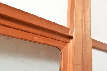アンティーク建具　情緒溢れる和の雰囲気漂う雪見障子戸4枚セット(摺り上げ障子戸、引き戸、擦り上げ障子戸、擦上障子戸、建具)(R-048557)