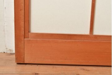 アンティーク建具　情緒溢れる和の雰囲気漂う雪見障子戸4枚セット(摺り上げ障子戸、引き戸、擦り上げ障子戸、擦上障子戸、建具)(R-048557)