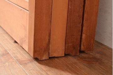 アンティーク建具　情緒溢れる和の雰囲気漂う雪見障子戸4枚セット(摺り上げ障子戸、引き戸、擦り上げ障子戸、擦上障子戸、建具)(R-048557)
