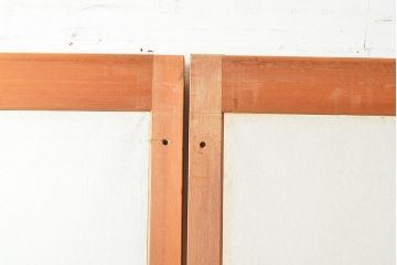 アンティーク建具　情緒溢れる和の雰囲気漂う雪見障子戸4枚セット(摺り上げ障子戸、引き戸、擦り上げ障子戸、擦上障子戸、建具)(R-048557)