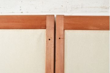 アンティーク建具　情緒溢れる和の雰囲気漂う雪見障子戸4枚セット(摺り上げ障子戸、引き戸、擦り上げ障子戸、擦上障子戸、建具)(R-048557)