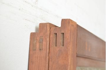 アンティーク建具　結霜ガラスが懐かしさを漂わせるガラス戸2枚セット(引き戸、建具)(R-048558)