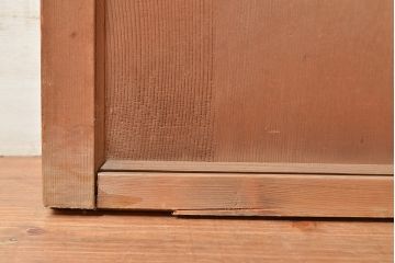 アンティーク建具　結霜ガラスが懐かしさを漂わせるガラス戸2枚セット(引き戸、建具)(R-048558)