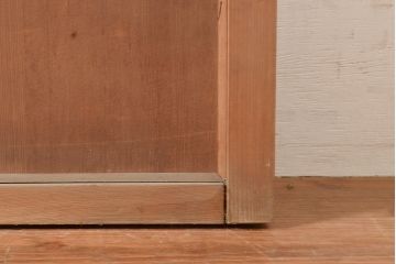 アンティーク建具　結霜ガラスが懐かしさを漂わせるガラス戸2枚セット(引き戸、建具)(R-048558)