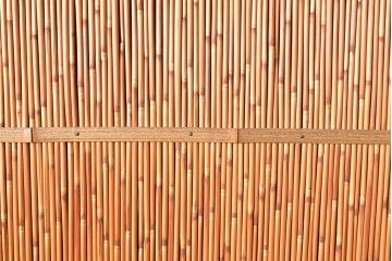 アンティーク建具　上品な透かし彫りが風情漂う御簾戸2枚セット(建具、簾戸、簀戸、葭戸、夏障子、すど、葦戸)(R-048560)
