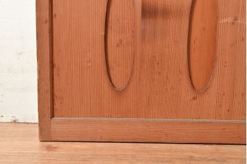 アンティーク建具　様々な採光と通風を感じることができる御簾戸2枚セット(建具、簾戸、簀戸、葭戸、夏障子、すど、葦戸)(R-048561)