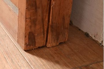 アンティーク建具　様々な採光と通風を感じることができる御簾戸2枚セット(建具、簾戸、簀戸、葭戸、夏障子、すど、葦戸)(R-048561)