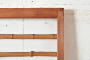 アンティーク建具　風通し抜群!腰板の仕掛けが魅力の簀戸2枚セット(建具、簾戸、葭戸、夏障子、すど、葦戸)(R-048562)