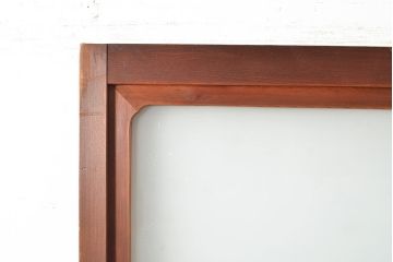 和製アンティーク　窓付き　シンプルなデザインが取り入れやすい木製の扉(ドア、木製ドア、建具)(R-048563)