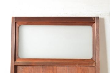 和製アンティーク　窓付き　シンプルなデザインが取り入れやすい木製の扉(ドア、木製ドア、建具)(R-048563)