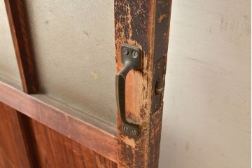和製アンティーク　きらきら輝くダイヤガラスがレトロな雰囲気を高めるガラス扉(ドア、建具)