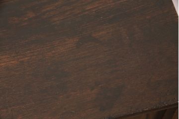 和製アンティーク　縞黒檀材の木目がアクセントになる上品な佇まいの茶棚(収納棚、飾り棚、戸棚)(R-048566)