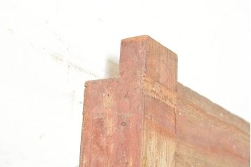 アンティーク建具　ヒノキ材・栗材　時を重ねた木の味わいが魅力的な蔵戸(玄関戸、引き戸、建具)(R-048570)