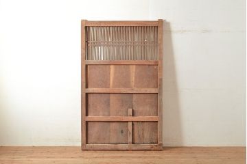 アンティーク建具　ヒノキ材・栗材　時を重ねた木の味わいが魅力的な蔵戸(玄関戸、引き戸、建具)(R-048570)