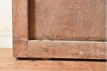 アンティーク建具　ヒノキ材・栗材　時を重ねた木の味わいが魅力的な蔵戸(玄関戸、引き戸、建具)(R-048570)