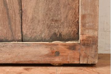 アンティーク建具　ヒノキ材・栗材　時を重ねた木の味わいが魅力的な蔵戸(玄関戸、引き戸、建具)(R-048570)