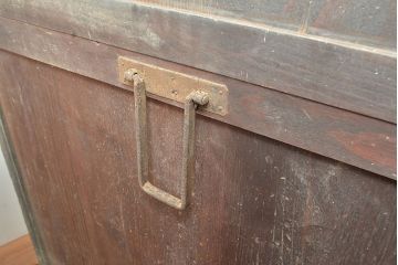 和製アンティーク　前面ヒノキ材　明治・大正期の重ね箪笥(水屋箪笥、収納箪笥、夜具箪笥、布団箪笥)(R-048571)