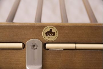 ヴィンテージ家具　ERCOL(アーコール)　花柄のファブリックが華やかな雰囲気の2人掛けソファ(2シーターソファ、アームソファ、ラブソファ、2Pソファ、ビンテージ)(R-048572)