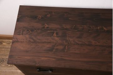 和製アンティーク　総桐材　当店リメイク　上手物!木の質感と木目が味わい深いローボード(テレビ台、ローチェスト、引き出し、衣装箪笥)(R-048579)