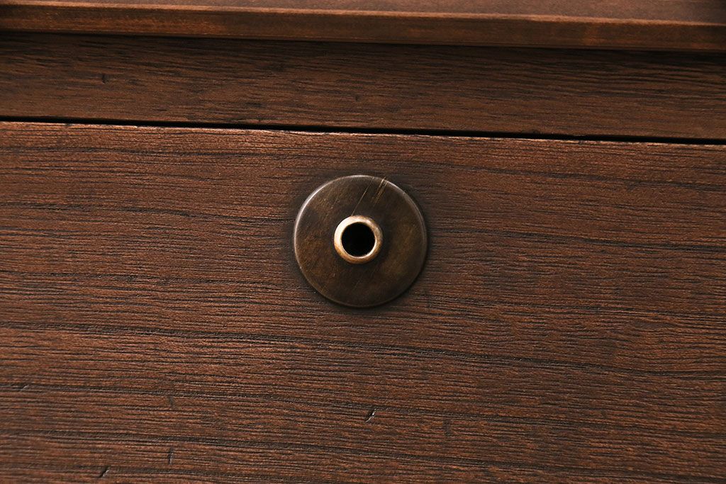 和製アンティーク　総桐材　当店リメイク　上手物!木の質感と木目が味わい深いローボード(テレビ台、ローチェスト、引き出し、衣装箪笥)(R-048579)