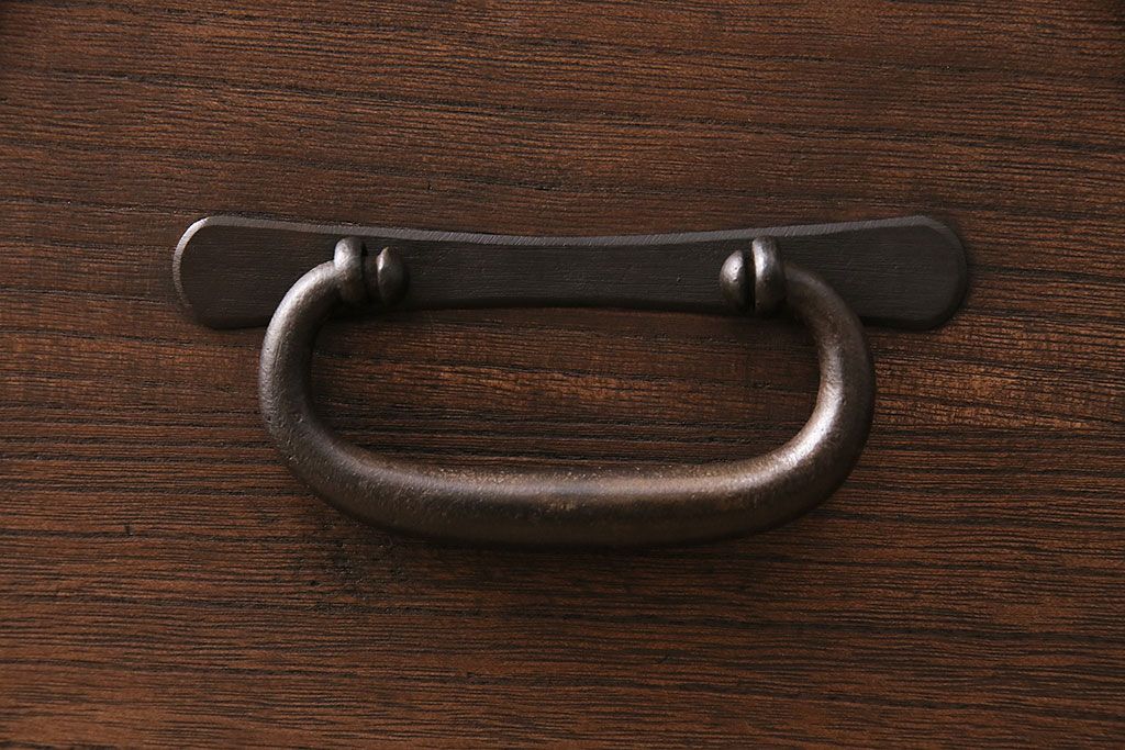 和製アンティーク　総桐材　当店リメイク　上手物!木の質感と木目が味わい深いローボード(テレビ台、ローチェスト、引き出し、衣装箪笥)(R-048579)