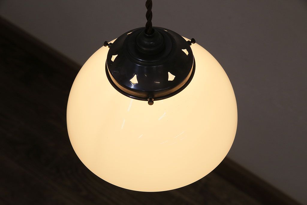 アンティーク照明　ユニークなフォルムがほっこりとする天井照明(ペンダントライト、吊り下げ照明)(R-048580)