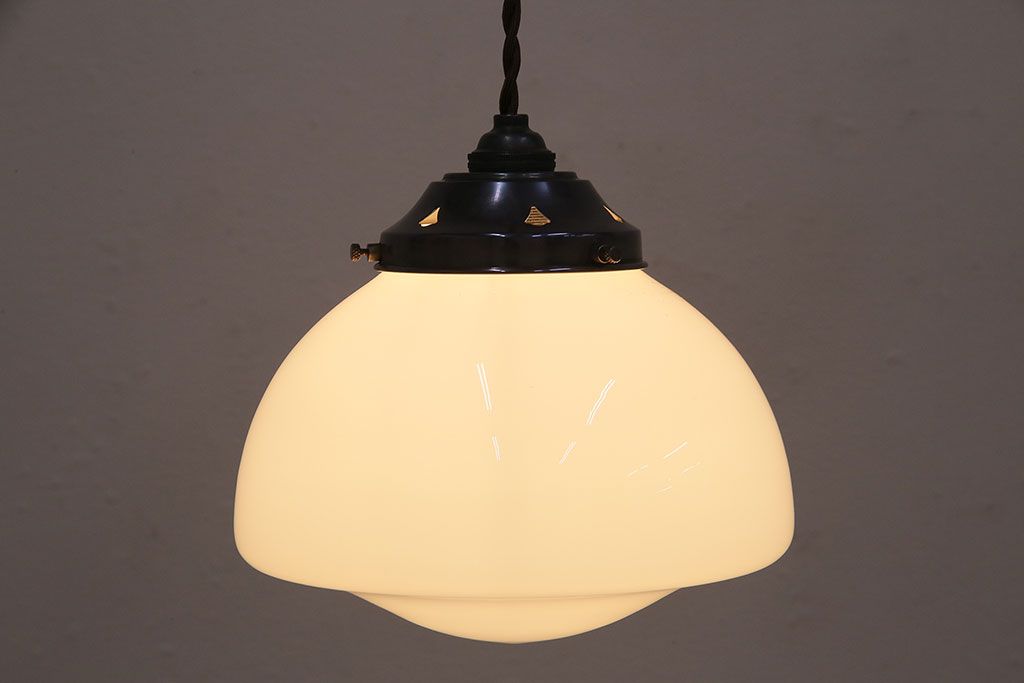 アンティーク照明　ユニークなフォルムがほっこりとする天井照明(ペンダントライト、吊り下げ照明)(R-048580)