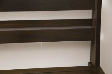 和製アンティーク　昭和初期　栓材　木の風合いが味わい深い大型のチャーチベンチ(木製ベンチ、長椅子、ベンチ)(R-048582)