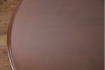 和製ヴィンテージ　ガラス天板付きが嬉しい!品のある佇まいが魅力のラウンドテーブル(ダイニングテーブル、丸テーブル、ビンテージ)(R-048584)