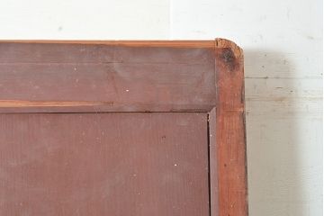 アンティーク建具　明治～大正期　檜(ヒノキ)材　金具の長い歳月を経た貫禄と存在感溢れる蔵戸1枚　(R-048589)
