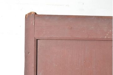アンティーク建具　ヒノキ材　金具の長い歳月を経た貫禄と存在感溢れる蔵戸(玄関戸、引き戸、建具)(R-048589)