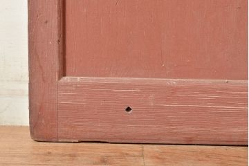 アンティーク建具　昭和初期　整然と並ぶ格子が上品な檜(ヒノキ)材製の格子蔵戸1枚　(R-048590)