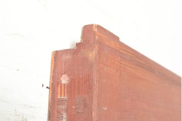 アンティーク建具　昭和初期　整然と並ぶ格子が上品な檜(ヒノキ)材製の格子蔵戸1枚　(R-048590)