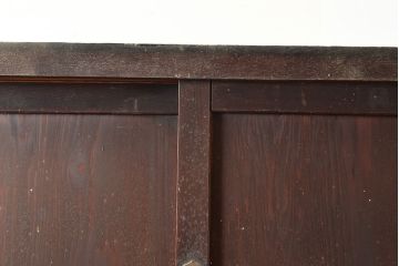 和製アンティーク　前面ヒノキ材　明治・大正期の水屋箪笥ローボード(収納箪笥、収納棚、戸棚)(R-048592)