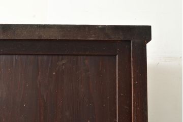 和製アンティーク　前面ヒノキ材　明治・大正期の水屋箪笥ローボード(収納箪笥、収納棚、戸棚)(R-048592)