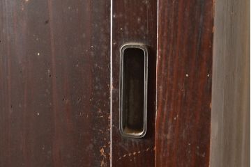 和製アンティーク　前面ヒノキ材　明治・大正期の水屋箪笥ローボード(収納箪笥、収納棚、戸棚)(R-048592)