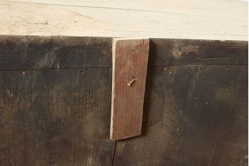 和製アンティーク　前面ヒノキ材　明治・大正期の水屋箪笥ローボード(収納箪笥、収納棚、戸棚)(R-048592)