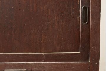 和製アンティーク　前面ヒノキ材　明治・大正期の水屋箪笥ローボード(収納箪笥、収納棚、戸棚)(R-048593)