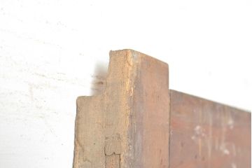 アンティーク建具　シンプルな佇まいで取り入れやすいヒノキ材製の格子戸(蔵戸、建具、玄関戸)(R-048595)