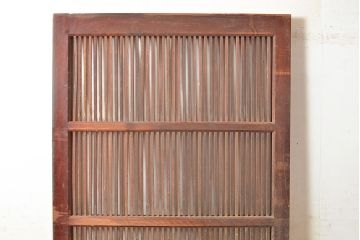 アンティーク建具　明治期　重厚な和の雰囲気を演出する総ケヤキ材製の蔵戸1枚　(R-048601)