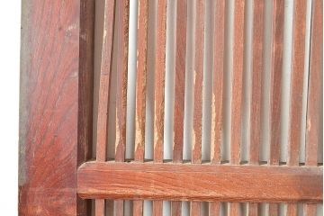 アンティーク建具　明治期　重厚な和の雰囲気を演出する総ケヤキ材製の蔵戸1枚　(R-048601)