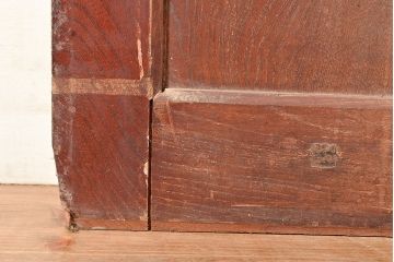 アンティーク建具　明治期　重厚な和の雰囲気を演出する総ケヤキ材製の蔵戸1枚　(R-048601)