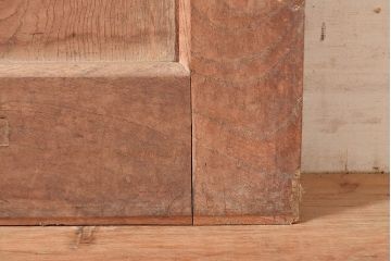 アンティーク建具　明治期　重厚な和の雰囲気を演出する総ケヤキ材製の蔵戸1枚　(R-048601)