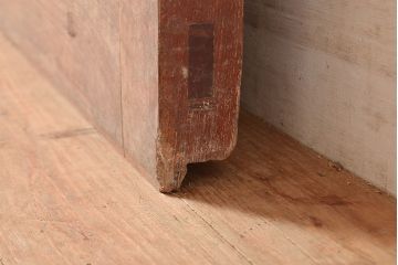 アンティーク建具　明治期　重厚な和の雰囲気を演出する総ケヤキ材製の蔵戸1枚　(R-048601)