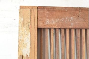 アンティーク建具　明治期　重厚な和の雰囲気を演出する総ケヤキ材製の蔵戸1枚　(R-048601)