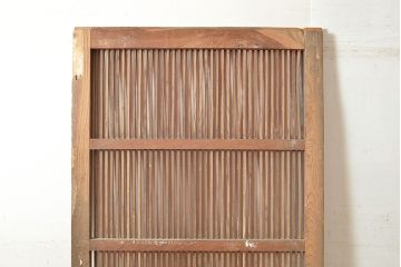 アンティーク建具　明治期　重厚な和の雰囲気を演出する総ケヤキ材製の蔵戸1枚　(R-048601)